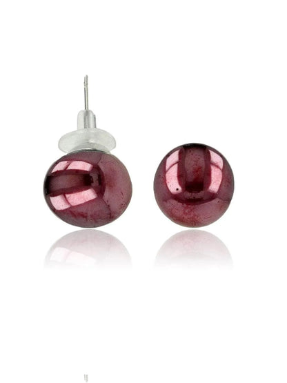 Ishhaara Pearl Statement Studs Claret