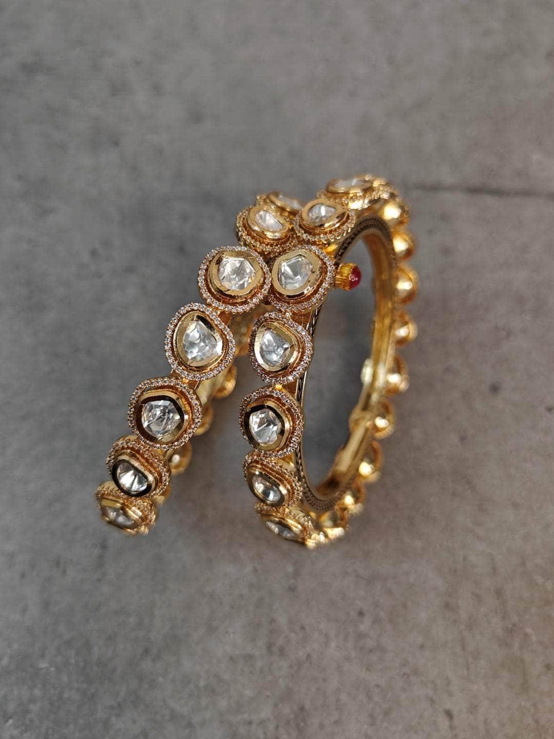 Ishhaara Dazzling Kundan Studded Bangle Set