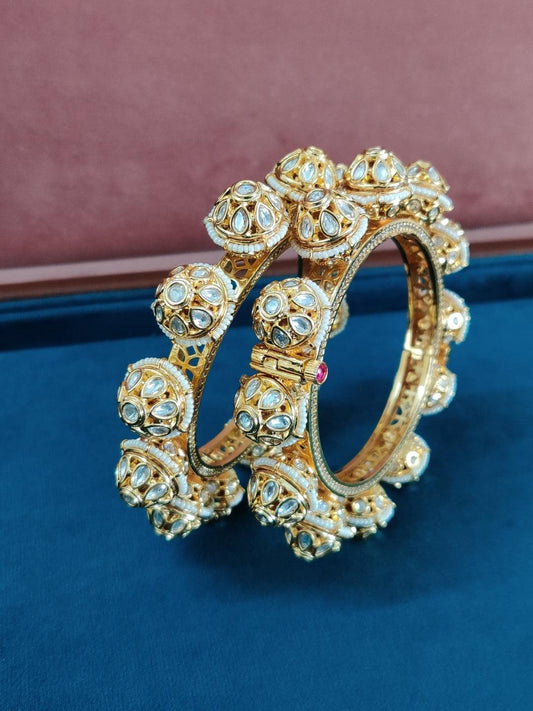 Ishhaara Kundan Polki Meenakari Bangle