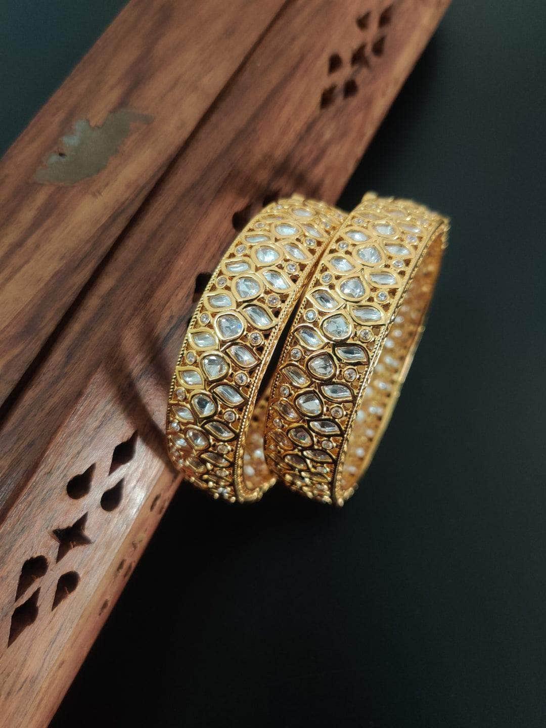 Ishhaara Kundan Stone Embellished Designer Bangles