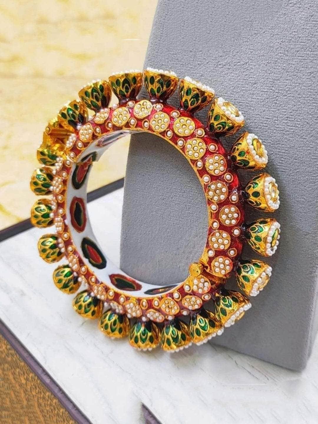 Ishhaara Stone Studded Classic Meenakari Bangle