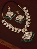 Ishhaara 2 In 1 Original Kempu Mango Shaped Kundan Studded Short Necklace