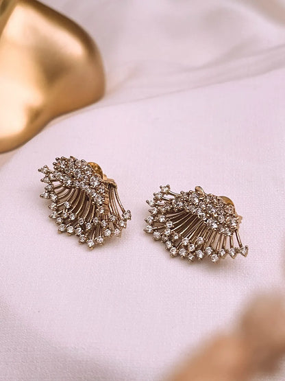 Ishhaara 3 In 1 Wings Ad Front Back Earrings