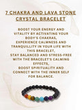 Ishhaara 7 Chakra And Lava Stone Crystal Bracelet