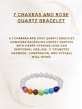 Ishhaara 7 Chakras And Rose Quartz Bracelet
