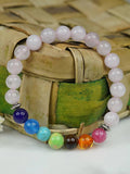 Ishhaara 7 Chakras And Rose Quartz Bracelet