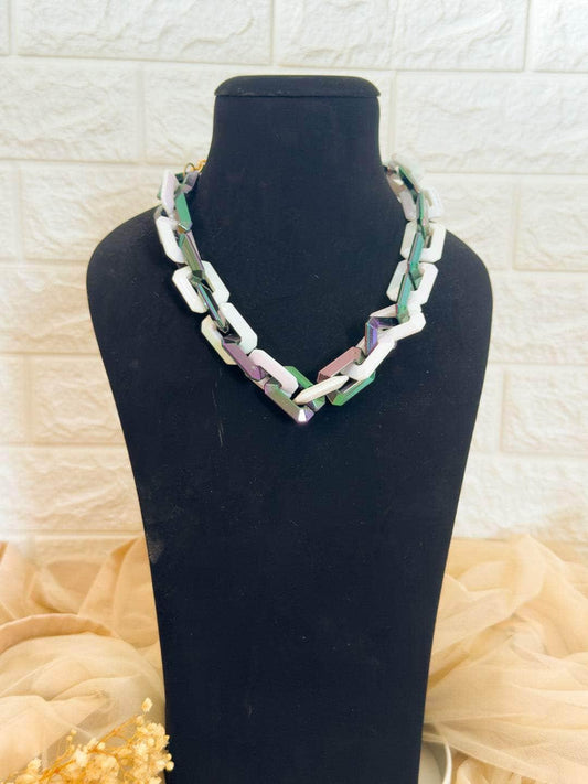 Ishhaara Acrylic Link Necklace