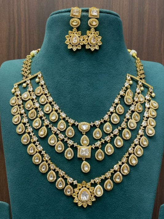 Ishhaara Ad Kundan 3 Layered Necklace