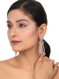 Ishhaara Ad Stone Brass Drop Earrings