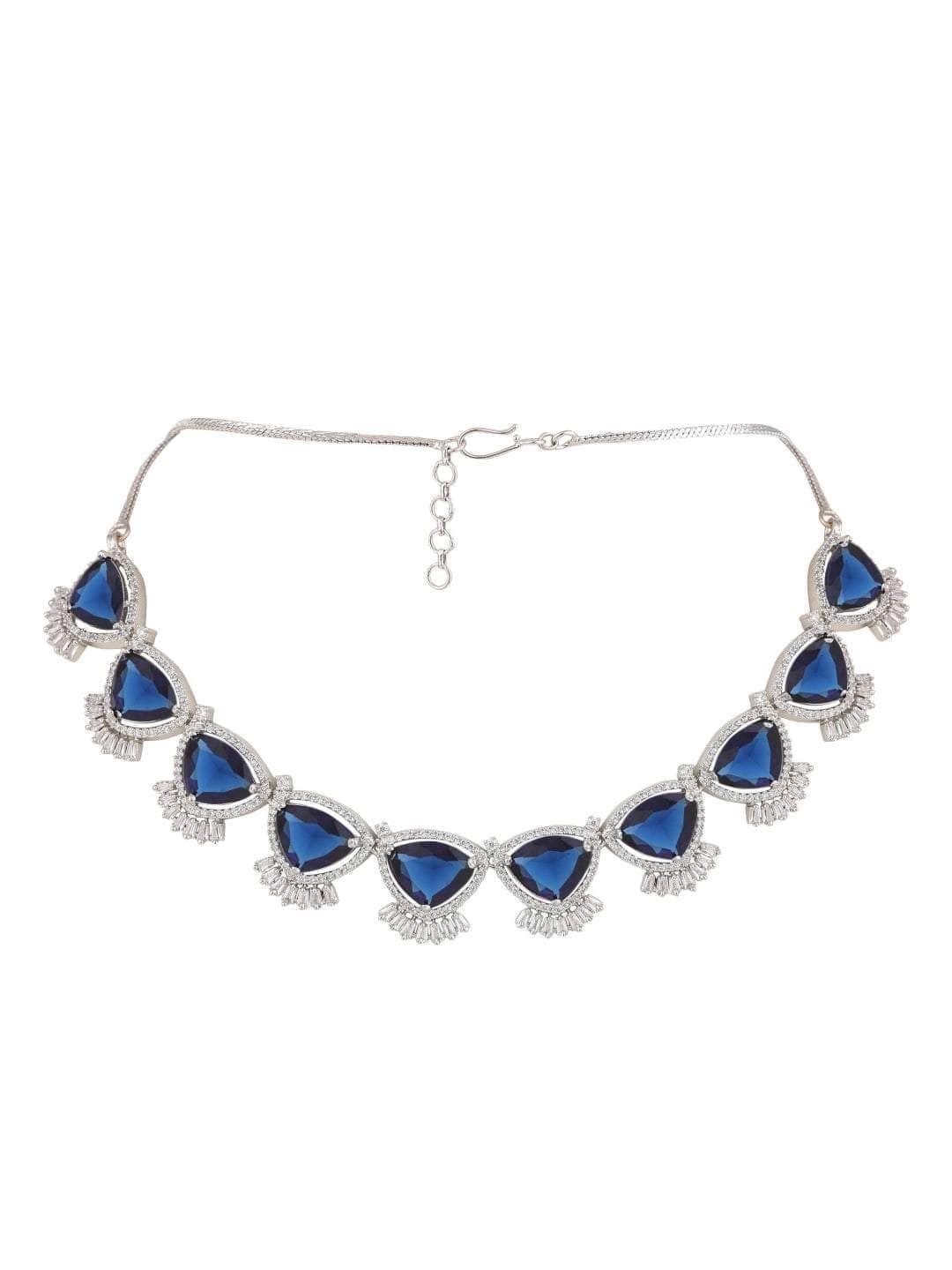 Ishhaara Ad Stone Brass Necklace Set