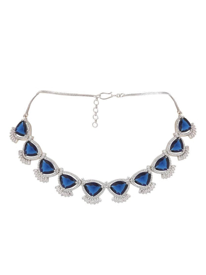 Ishhaara Ad Stone Brass Necklace Set