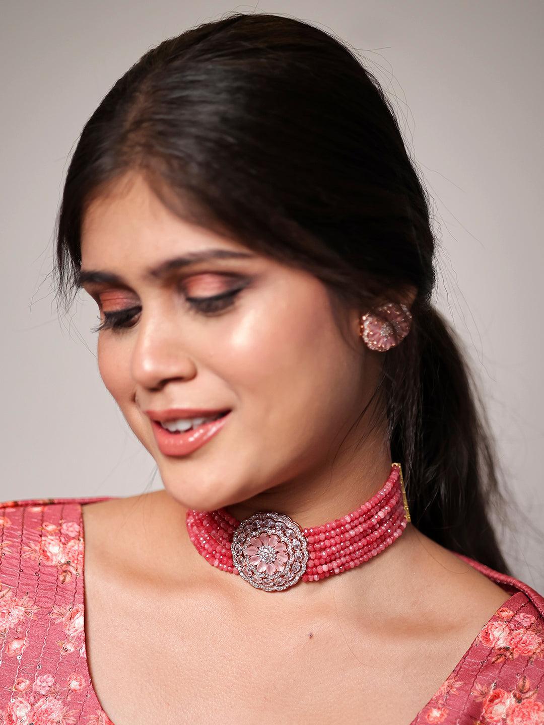 Ishhaara Ad Stone Choker Set