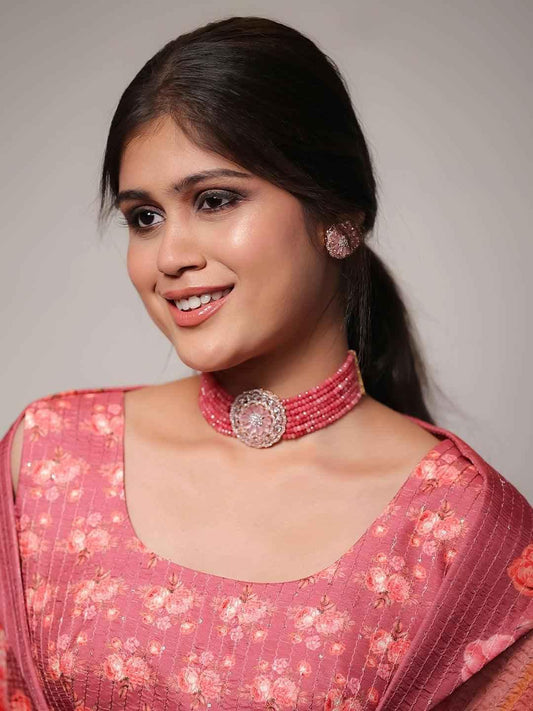 Ishhaara Ad Stone Choker Set