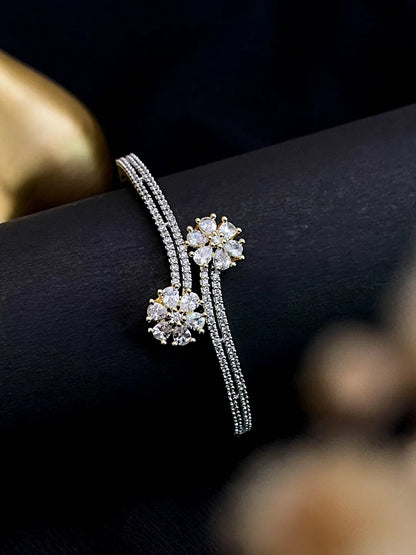 Ishhaara Ad Studded Bangle Style Bracelet