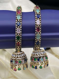 Ishhaara Ad Studded Multicolored Jhumka Bangles