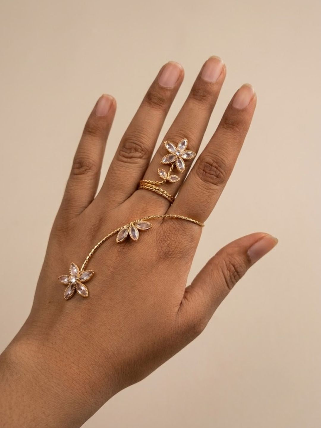 Ishhaara Adjustable Stone Studded Cuff