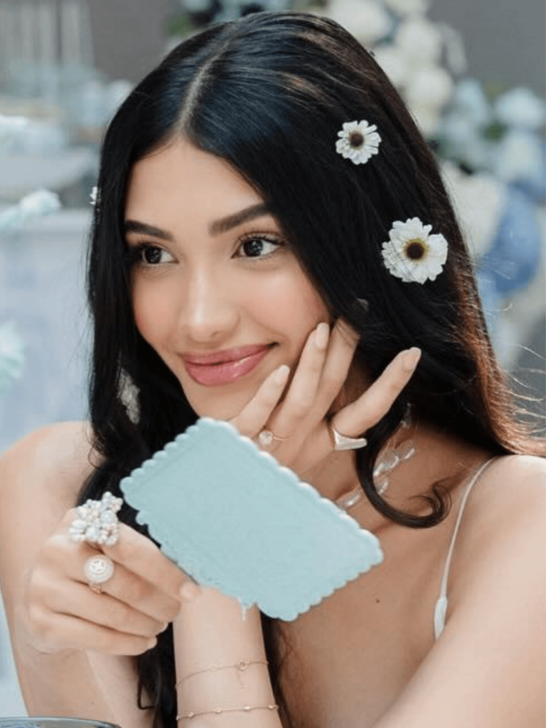 Ishhaara Alanna Panday In Heart Shaped Pearl Statement Ring