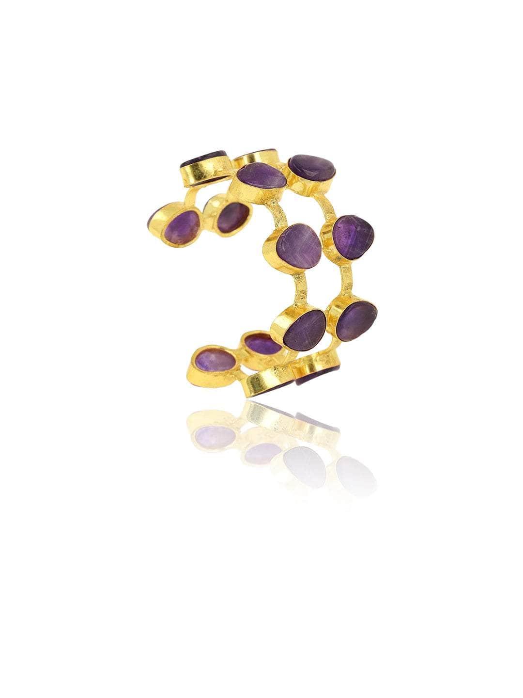 Ishhaara Alexandrite Hand Cuff Purple