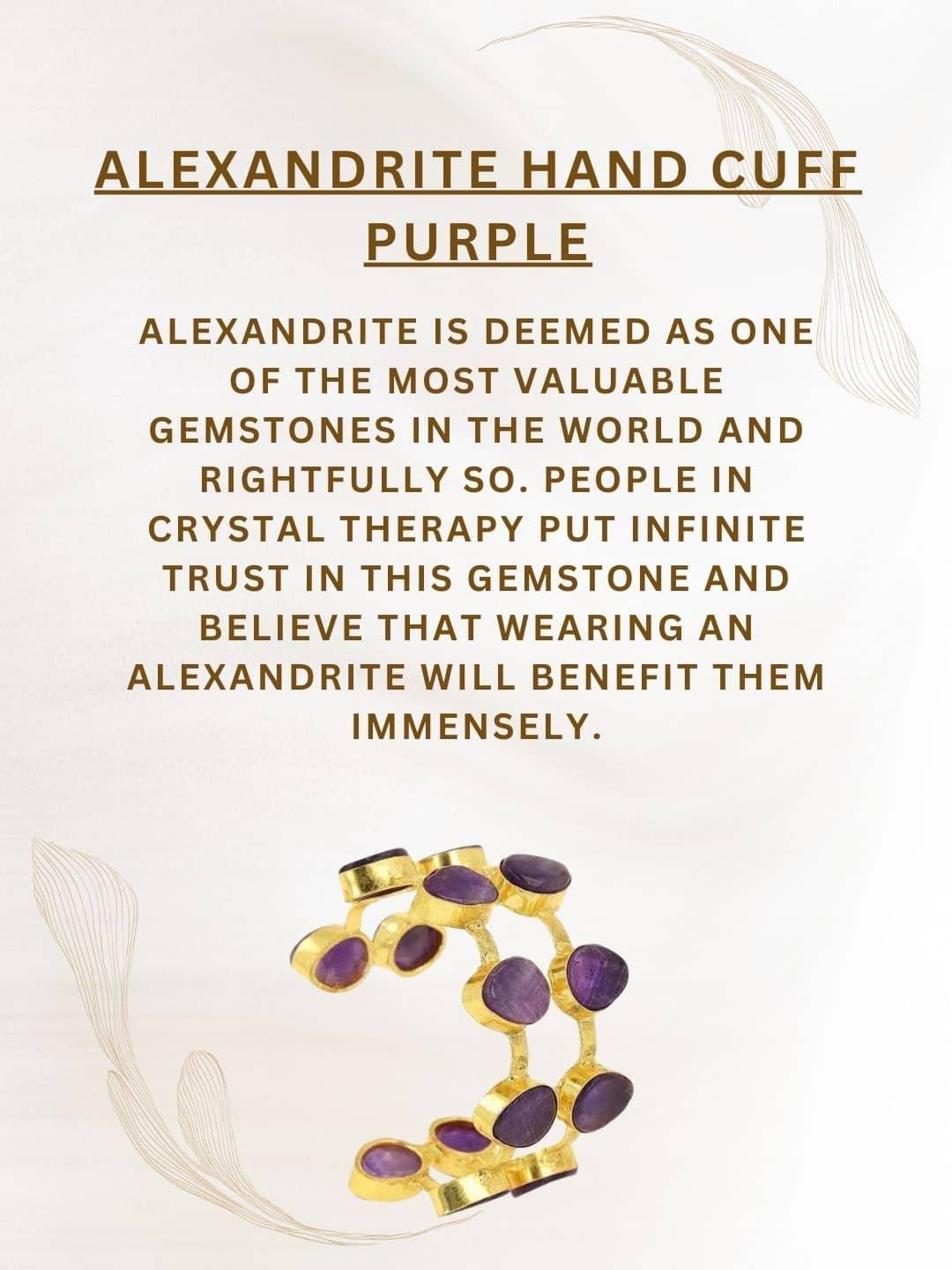 Ishhaara Alexandrite Hand Cuff Purple