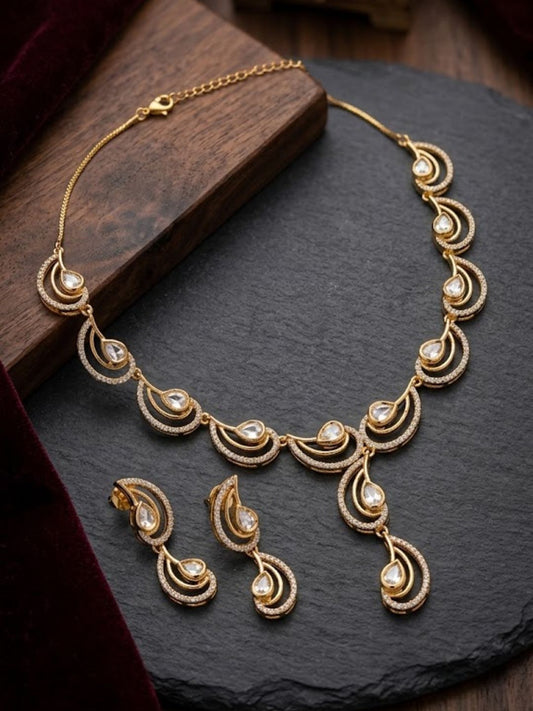 Ishhaara American Diamond Fushion Necklace