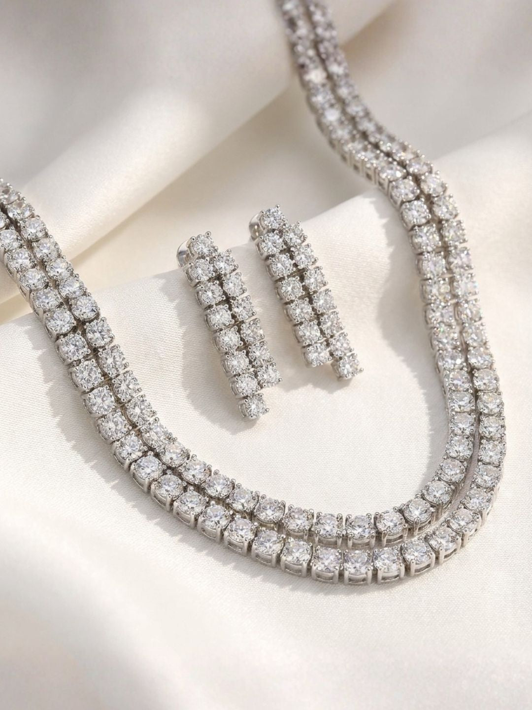Ishhaara American Diamond Luxe Necklace Set