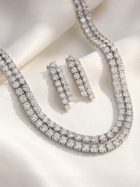 Ishhaara American Diamond Luxe Necklace Set