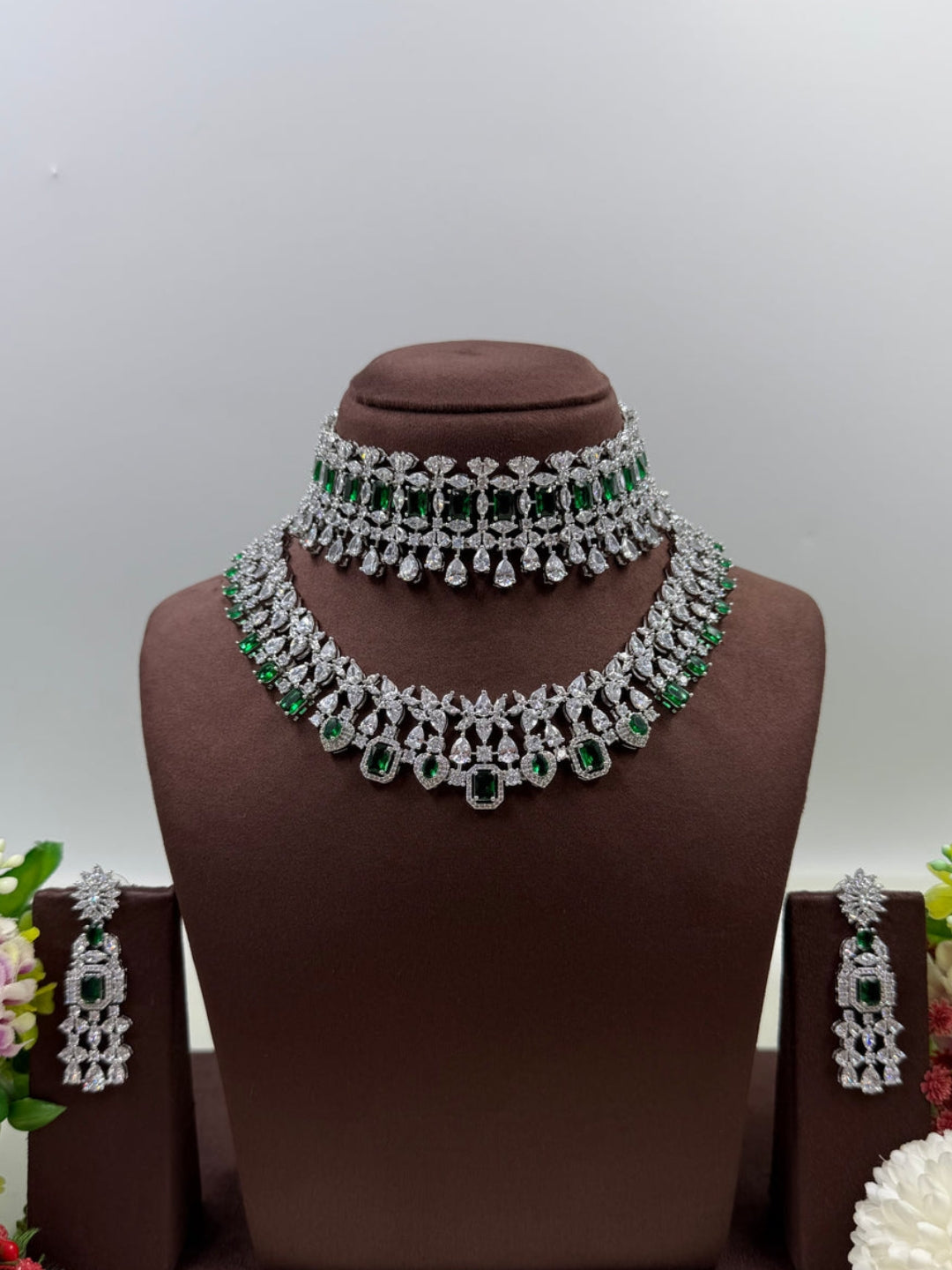 Ishhaara American Diamond Premium Combo Set