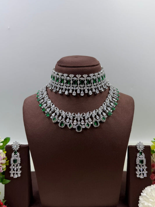 Ishhaara American Diamond Premium Combo Set
