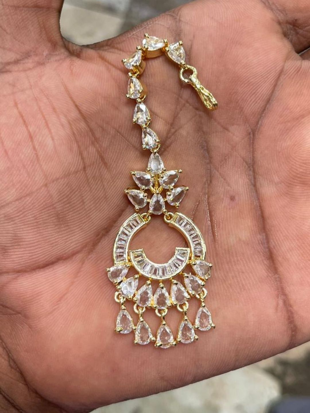 Ishhaara American Diamond Studded Maang Tikka