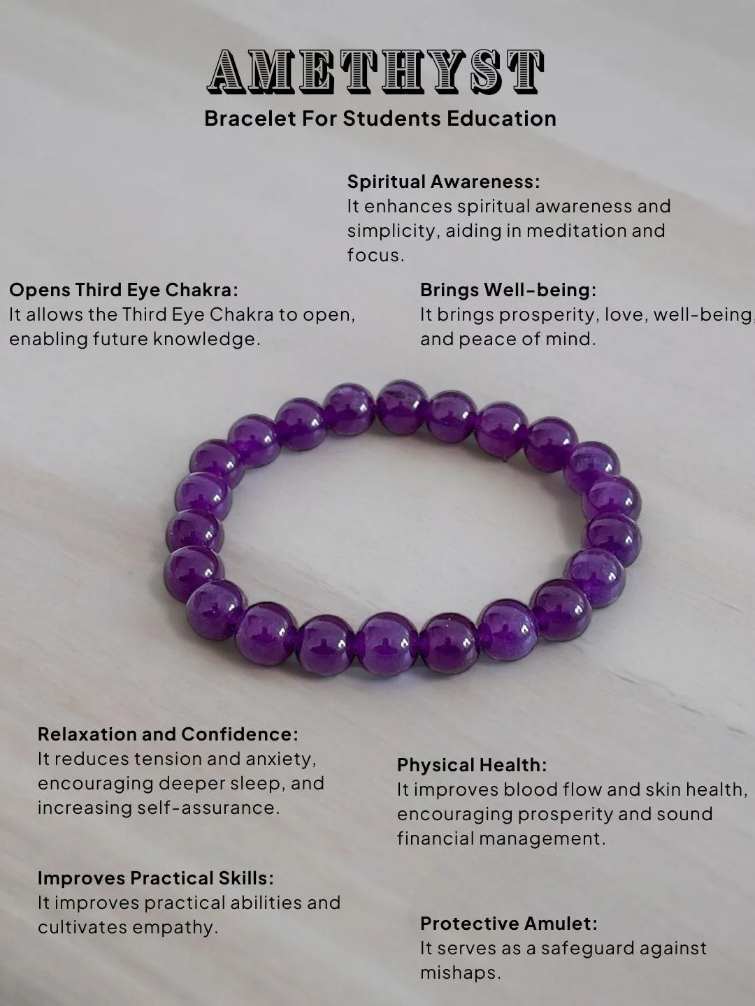 Ishhaara Amethyst Bracelet For Students Education