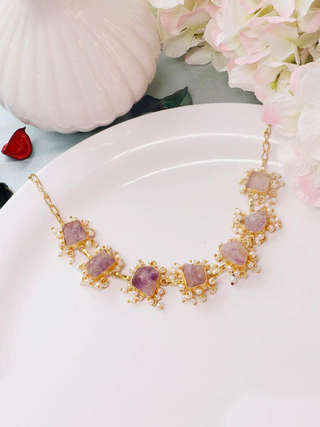 Ishhaara Amethyst Choker Lilac