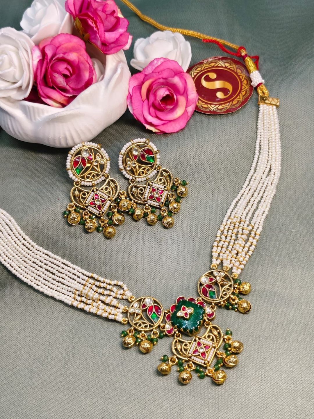 Ishhaara Antique Designer Choker Necklace