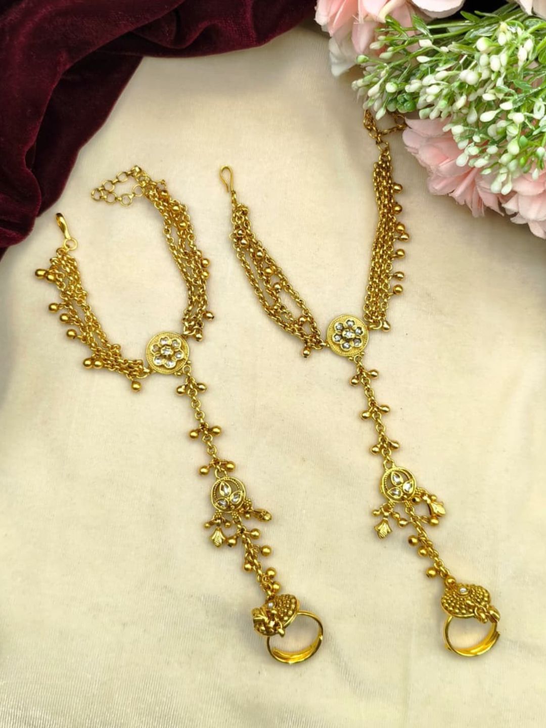 Ishhaara Antique Finger Ring Haath Phool