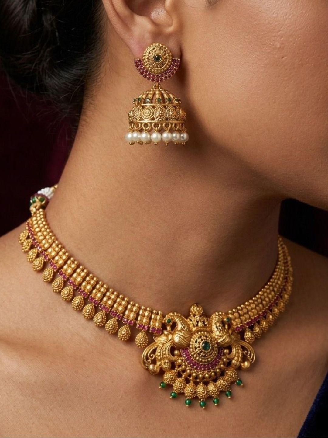Ishhaara Antique Floral Necklace