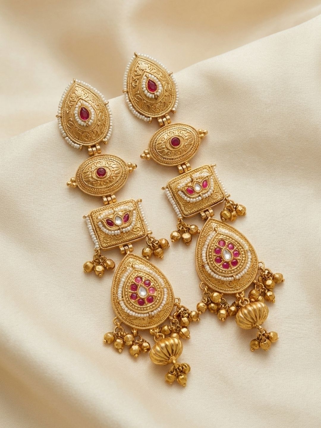 Ishhaara Antique Gold Kashmiri Earring