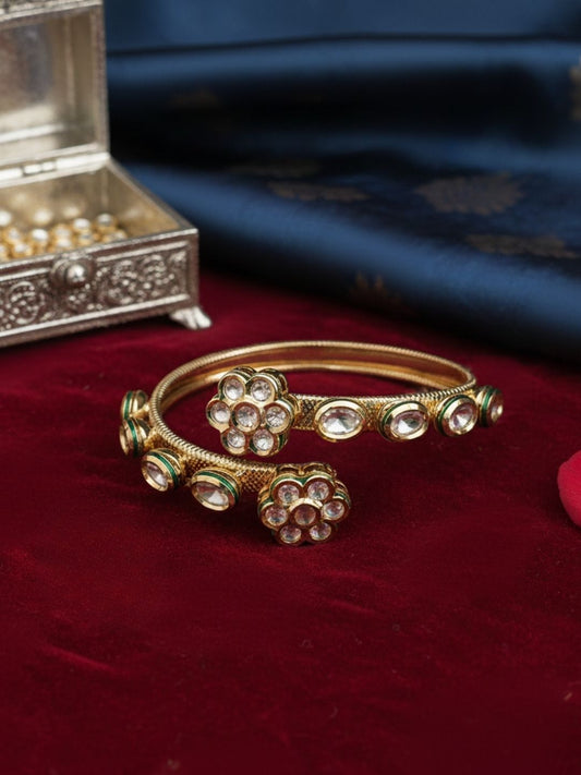 Ishhaara Antique Gold Plated Rajwadi Bracelet