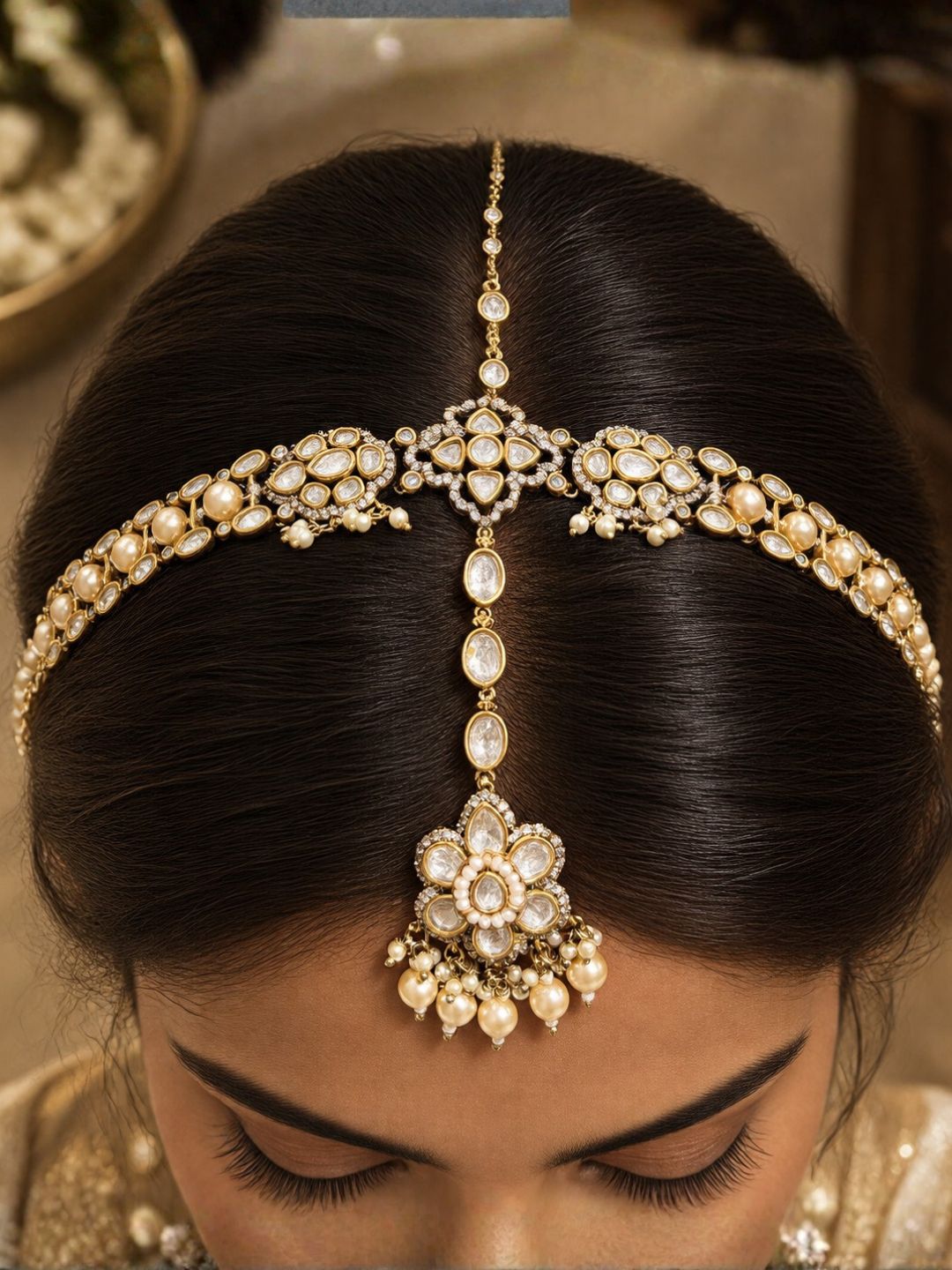 Ishhaara Antique Gold Plated Sheesh Patti