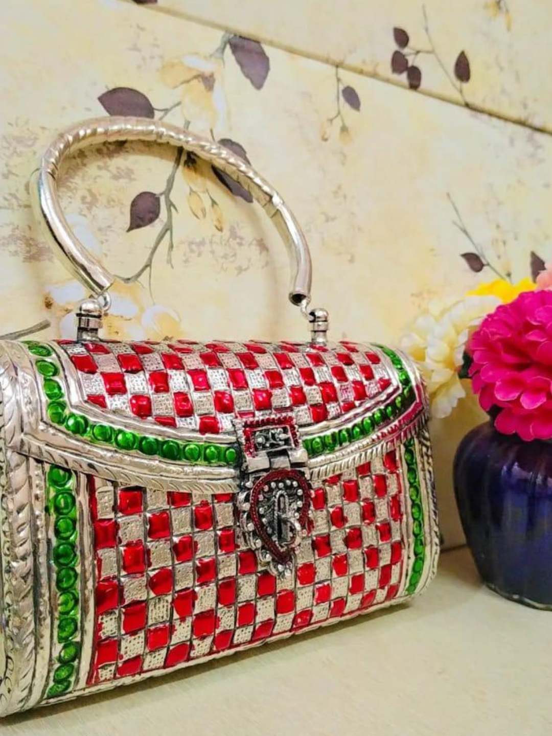 Ishhaara Antique Handmade Mosaic Stone Bags