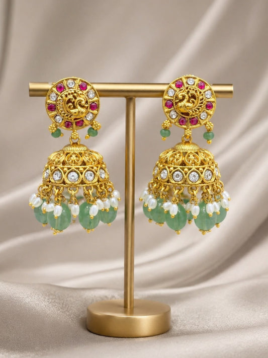 Ishhaara Antique Heritage Jhumkas