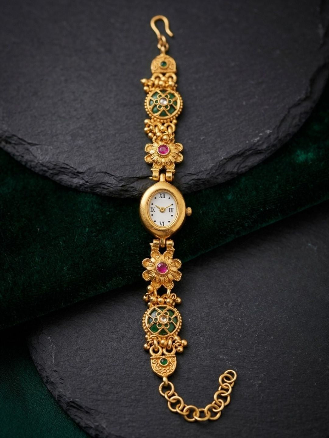 Ishhaara Antique Jadau Kundan Designer Watch
