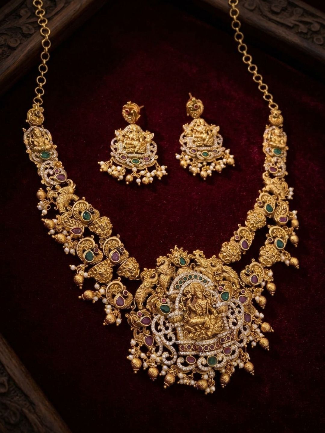 Ishhaara Antique Jadau Kundan Studded Layered Necklace