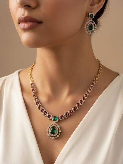 Ishhaara Antique Kemp Choker Necklace