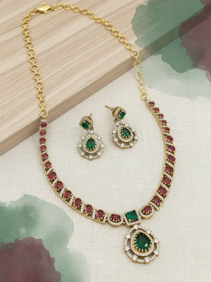 Ishhaara Antique Kemp Choker Necklace