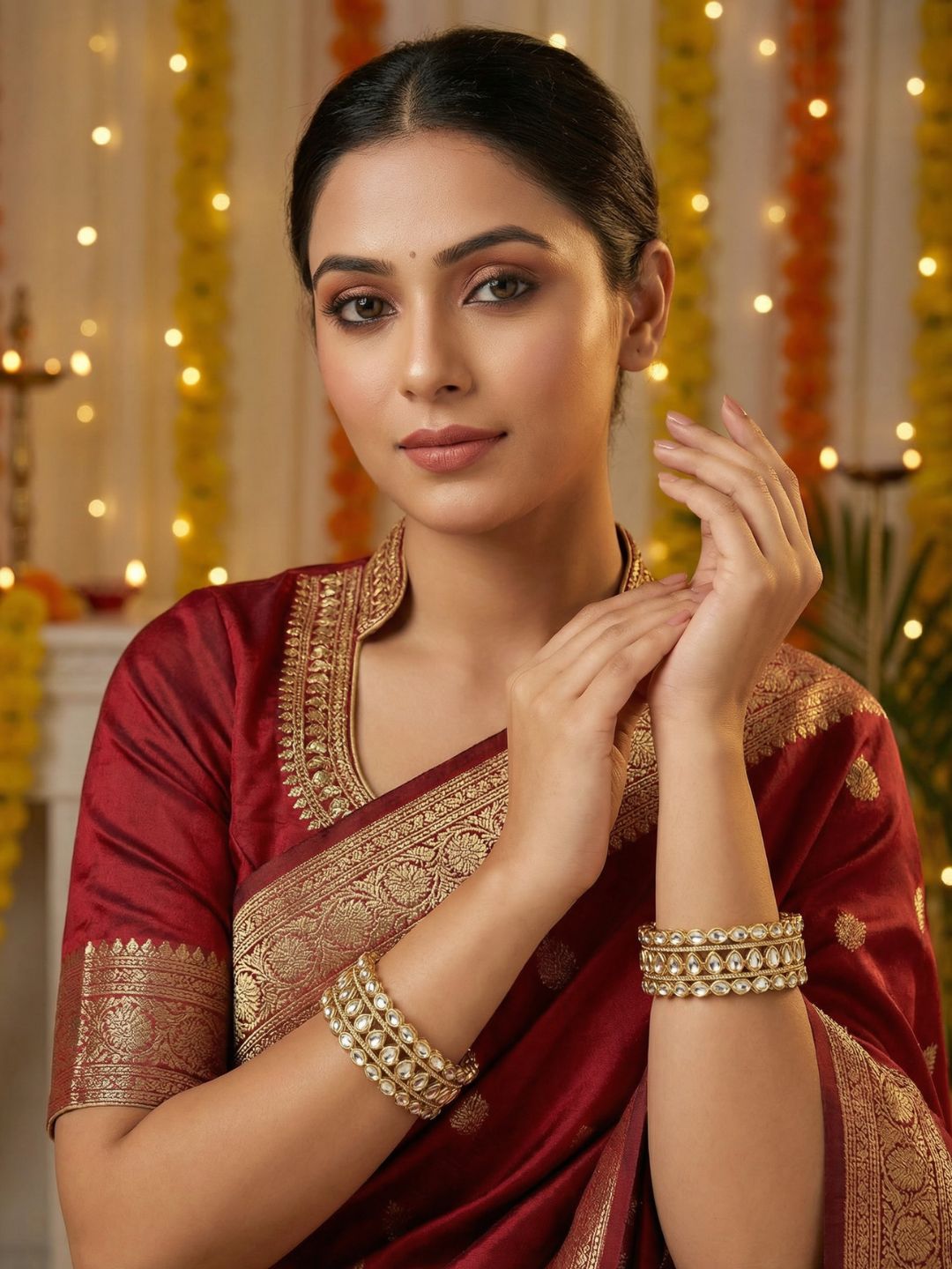Ishhaara Antique Kundan Bangles Set