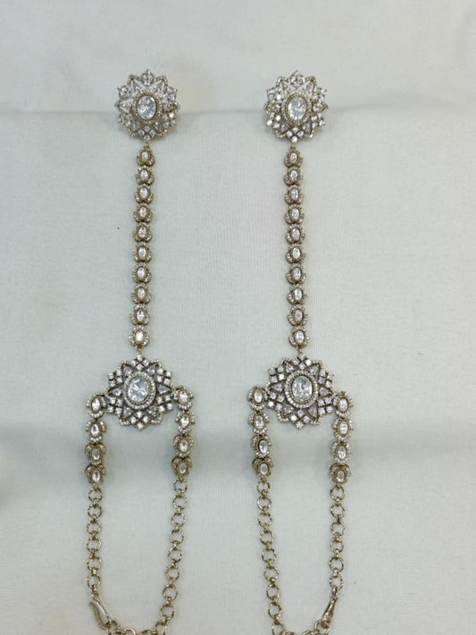 Ishhaara Antique Kundan Polki Haathphool