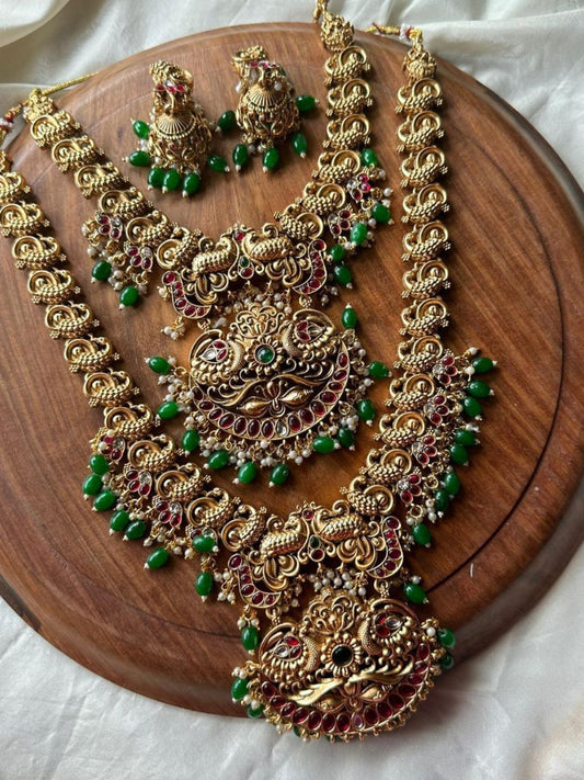 Ishhaara Antique Lakshmi Bridal Jewellery Set