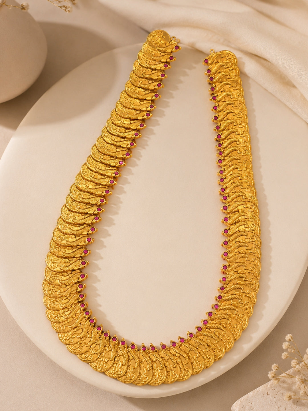 Ishhaara Antique Lakshmi Kasu Mala Long Haram
