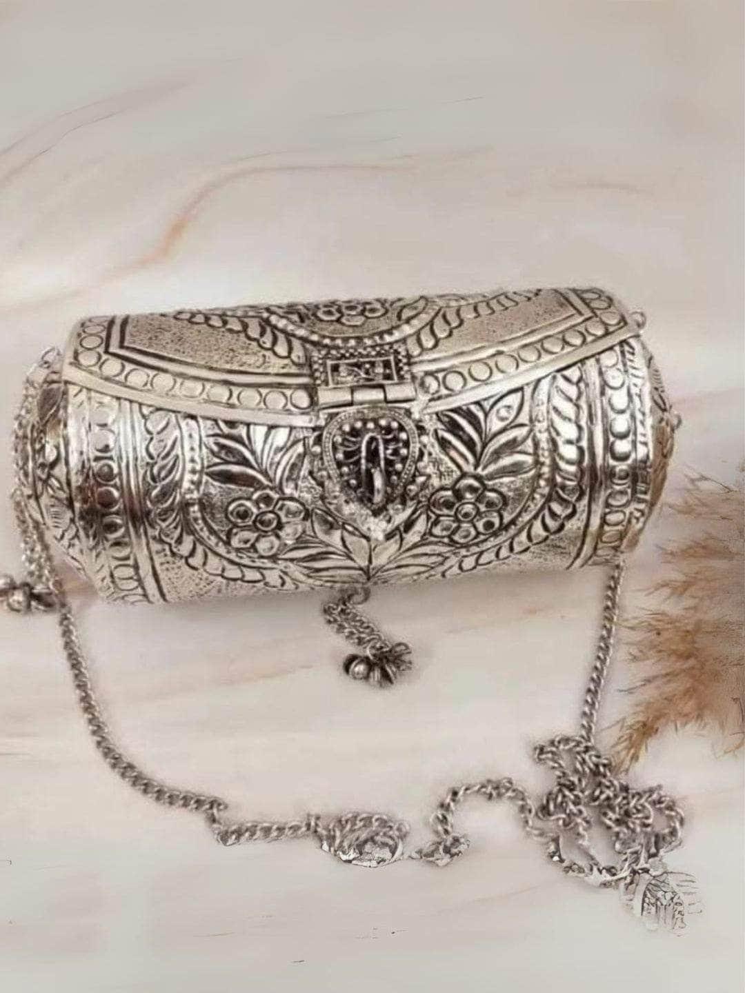 Ishhaara Antique Metal Clutch