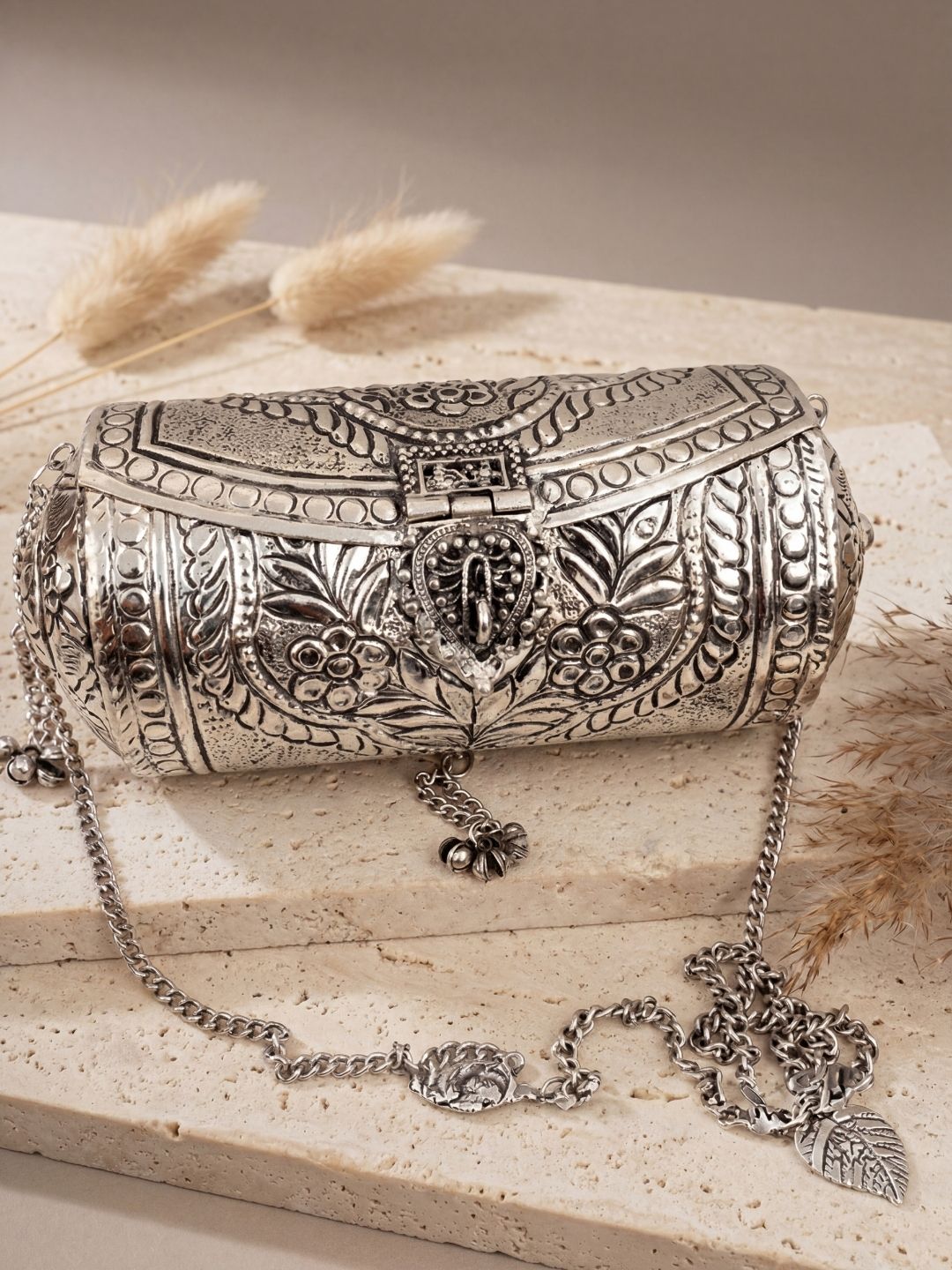 Ishhaara Antique Metal Clutch