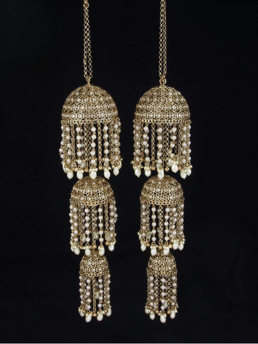 Ishhaara Antique Polished Triple Step Indian Wedding Kaleera